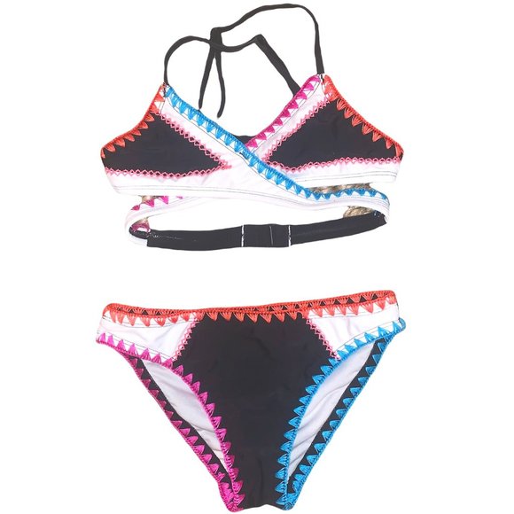 HOBIE Embroidered Faux Wrap and Hipster Set - Picture 1 of 8